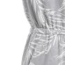  Ladies' Short Sleeve Dress, Gray, Medium
