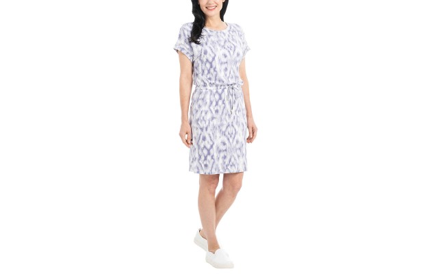  Ladies' Short Sleeve Dress, Purple, XX-Large