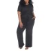  Ladies' 2-piece Lounge Set, Dark Gray, X-Large