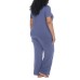  Ladies' 2-piece Lounge Set, Blue, 2X