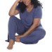  Ladies' 2-piece Lounge Set, Blue, 2X