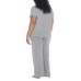  Ladies' 2-piece Lounge Set, Gray, Large