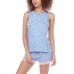  Ladies' Tank and Short Set, Blue, Medium