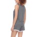  Ladies' Tank and Short Set, Gray, X-Large