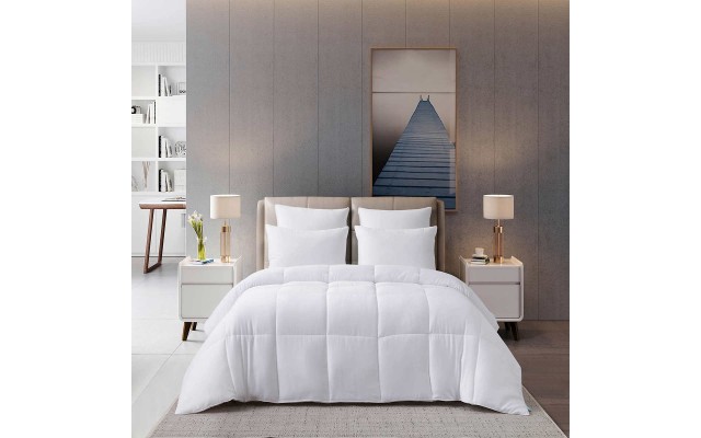  Tencel Blend Fiberfill Down Alternative Comforter, One Color, Twin