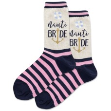 Hotsox Women’s Nauti Bride Crew Socks 1 Pair, Navy, Women’s 9-11
