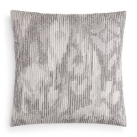 Hudson Park Collection Embroidered Texture 20″ Decorative Pillow, Gray