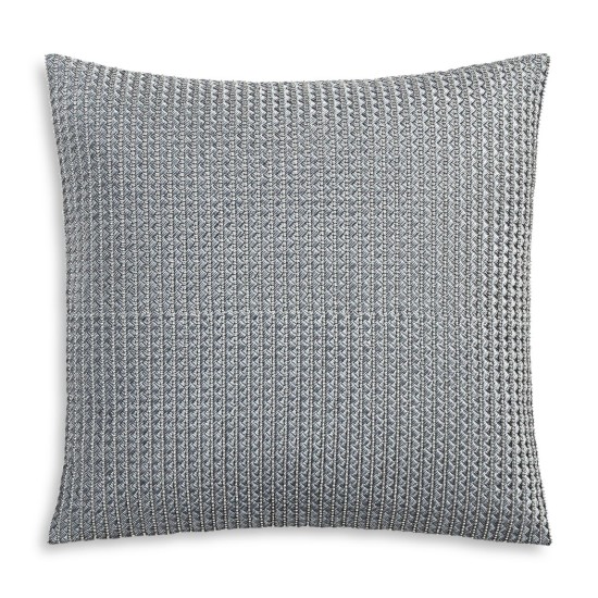  Collection Embroidered Tile Beaded 18″ Decorative Pillow, Navy
