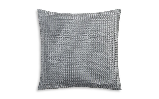  Collection Embroidered Tile Beaded 18″ Decorative Pillow, Navy