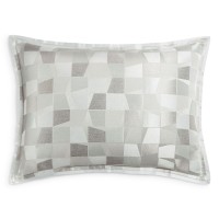 Hudson Park Collection Facets King Sham, Gray