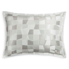 Hudson Park Collection Facets King Sham, Gray