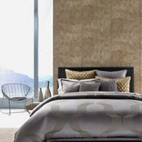 Hudson Park Concerto Duvet, Dark Gray, Dark Gray, Queen