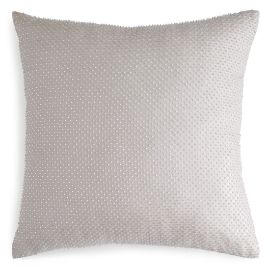  Delano Embroidered Decorative Pillow, Gray, 16 x 16