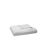 Hudson Park Luxe Block Matelasse Full/Queen Coverlet, Silver