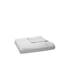 Hudson Park Luxe Block Matelasse Full/Queen Coverlet, Silver