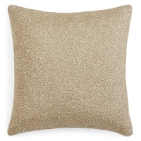 Hudson Park Luxe Paloma Allover Beaded Decorative Pillow, 18 x 18, Taupe