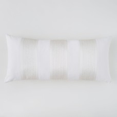 Hudson Park Mosaic Decorative Pillow, White,12 x 26