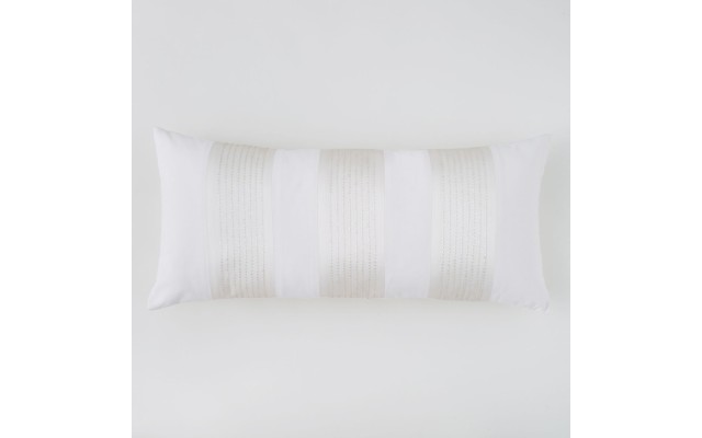  Mosaic Decorative Pillow, White,12 x 26