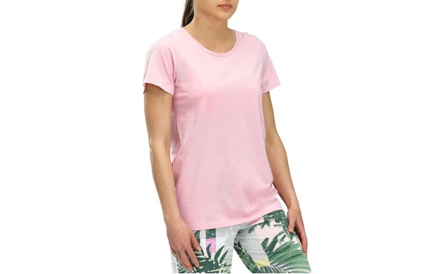  Scoop Neck Short Sleeve Pajama T-Shirt, Pink, Small