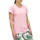  Scoop Neck Short Sleeve Pajama T-Shirt, Pink, Small