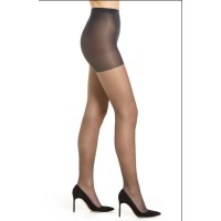 HUE Womens So Silky Sheer Control Top Pantyhose, Black, 2