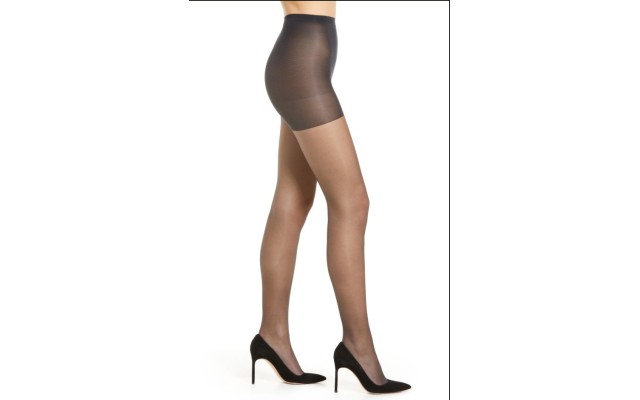  Womens So Silky Sheer Control Top Pantyhose, Black, 2