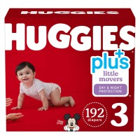 Huggies Plus Diapers Sizes 3 - 7, One Color, 3 (16-28 lb/7-13 kg)