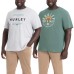 Men's Graphic Tee, 2-Pack, Gray, XX-Large