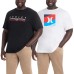  Men's Graphic Tee, 2-Pack, Black, X-Large