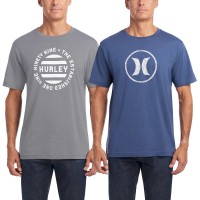 Hurley Men's Graphic Tee, 2-Pack, Dark Gray, Large