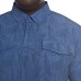  Men's Short Sleeve Woven Shirt, Blue, X-Large