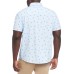  Men's Short Sleeve Woven Shirt, Light Blue, X-Large