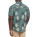  Men's Short Sleeve Woven Shirt, Green, Large