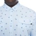  Men's Short Sleeve Woven Shirt, Light Blue, X-Large