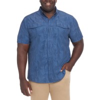 Hurley Men's Short Sleeve Woven Shirt, Blue, Medium