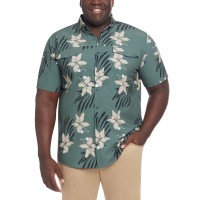 Hurley Men's Short Sleeve Woven Shirt, Green, Small