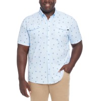 Hurley Men's Short Sleeve Woven Shirt, Light Blue, Small