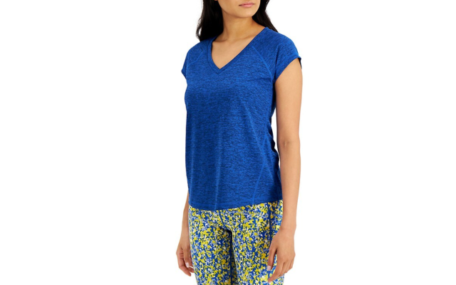  Heathered Short-sleeve Tee Bright Blue S
