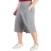  Plus Size High-Waist Culottes, Gray, 2X