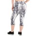  Plus Size Snakeskin-Print Cropped Leggings, White, 3X