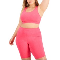 Ideology Plus Size Sweat Set Sports Bra, 3X, Pink