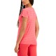  Shadow-Stripe T-Shirt, Small, flamenco pink