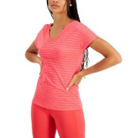 Ideology Shadow-Stripe T-Shirt, XX-Large, Flamenco Pink