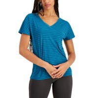 Ideology Shadow-Stripe T-Shirt, XX-Large, Teal
