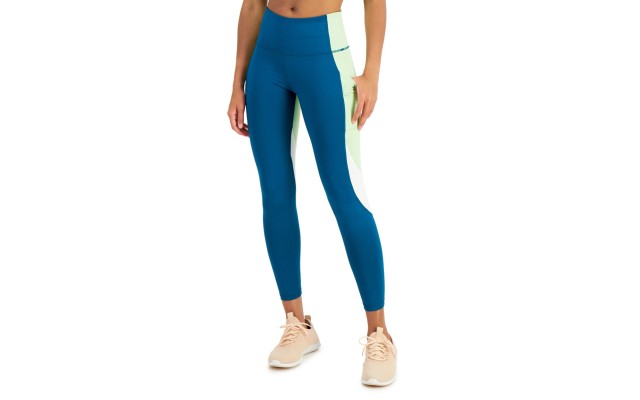  Women’s Colorblock 7/8 Leggings, X-Small, Blue