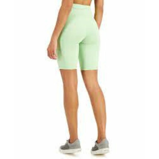  Women’s Compression High-Rise Bike Shorts, Large, pistachio