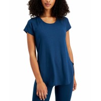 Ideology Women’s Essentials Sweat Set T-Shirt, X-Small, Navy