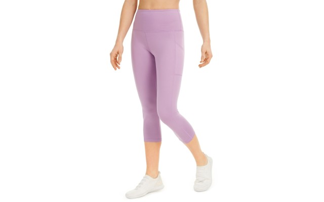  Women’s High-Rise Side-Pocket Cropped Leggings (Rhapsody, Medium)