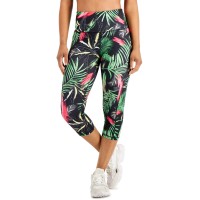 Ideology Women’s Palm-Print Cropped Leggings, Palm Black, X-Small
