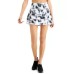  Womens Pleated Tie-Dyed Skort, Gray, Large